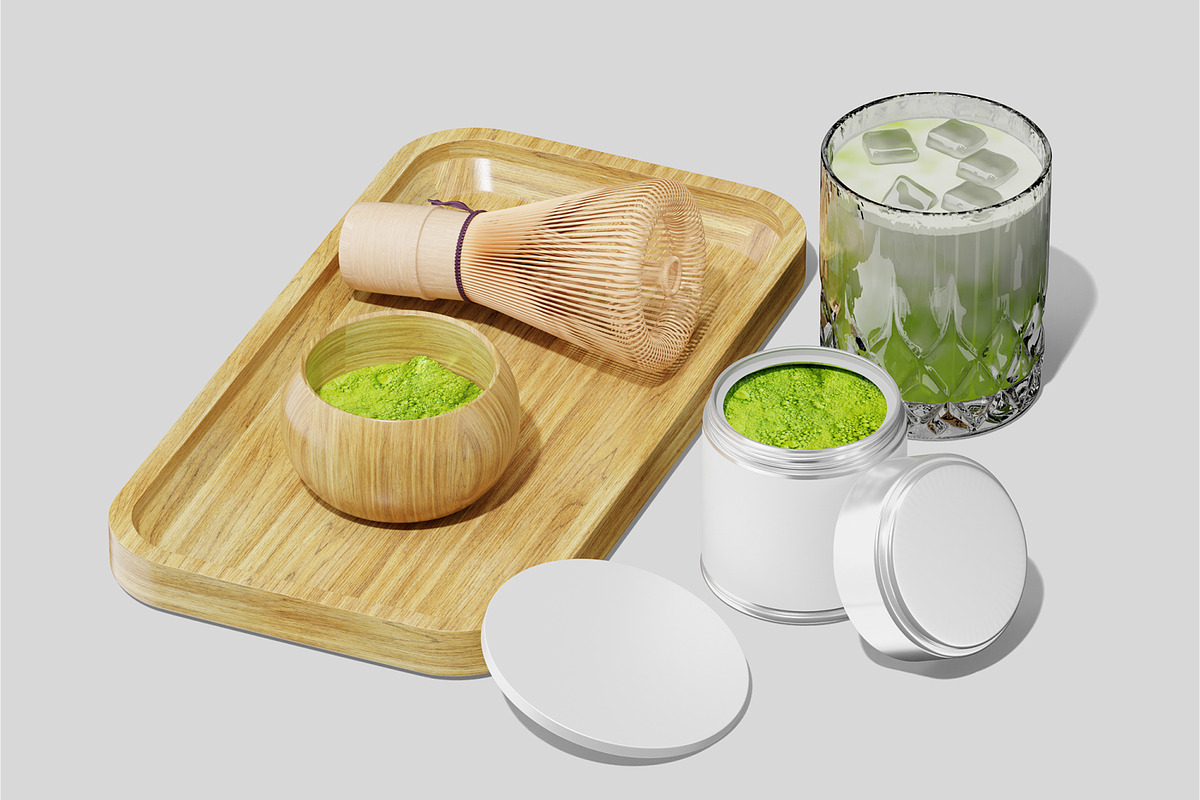 Matcha Branding Mockup, a Packaging Mockup by Unerispace (Photo 4 of 5)