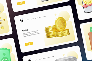 3D Currency Icons