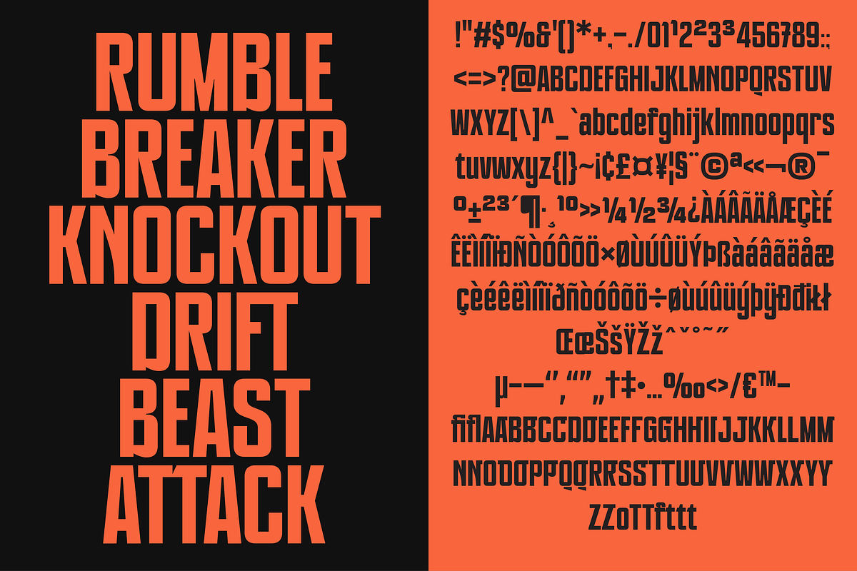 PRAK Breakstrike - Bold Condensed, a Sans Serif Font by Healltica.std (Photo 13 of 17)