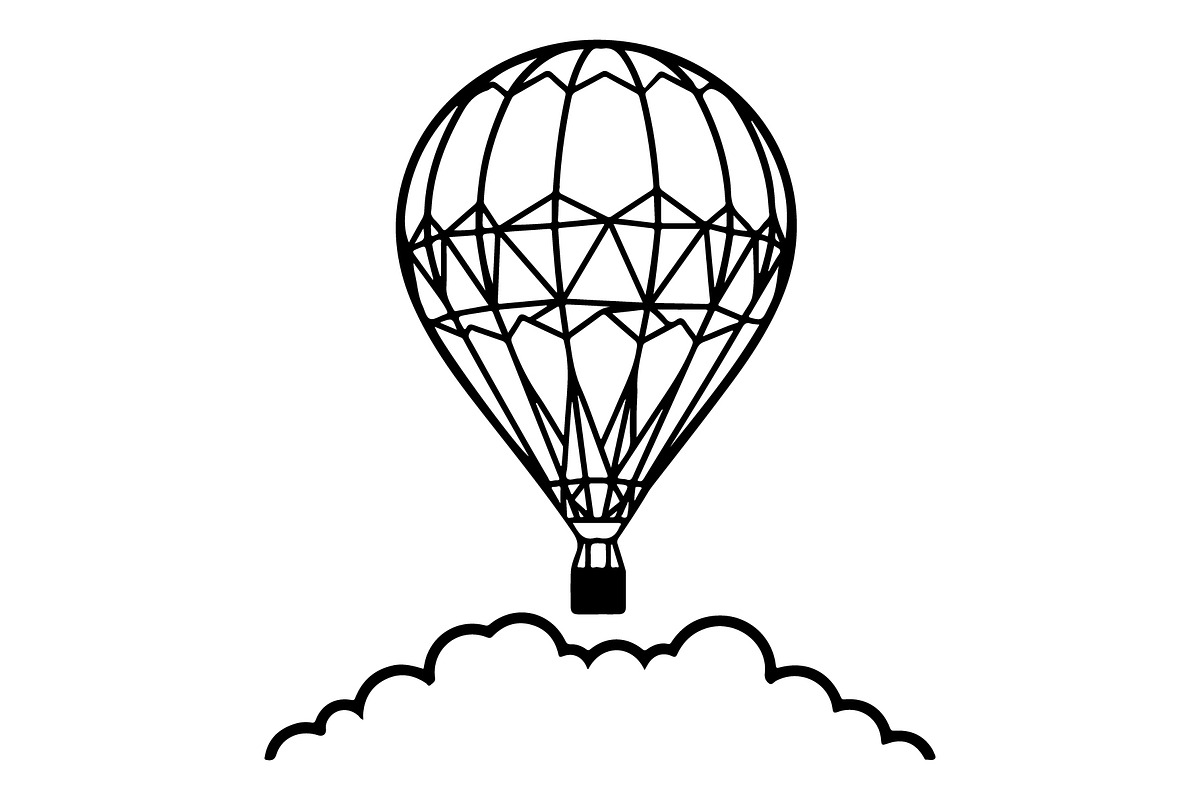 Hot Air Balloon Silhouette Bundle, an Object Illustration by Gaye Art (Photo 15 of 31)