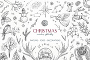 Christmas winter sketches - vector, an Animal Illustration by Aquatinta (Thumbnail 1 of 8)