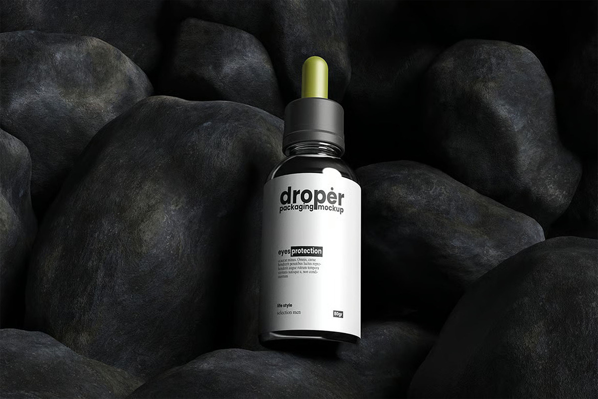 AM - Nature Dropper Bottle Mockup, a Packaging Mockup by zpackcreative (Photo 2 of 3)