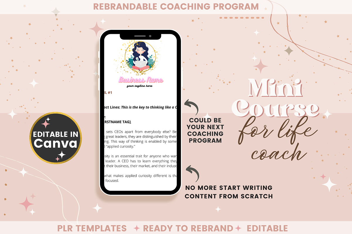 Mini Course Package for Female Coach, a Templates & Theme by bellaROSEworkshop (Photo 9 of 10)