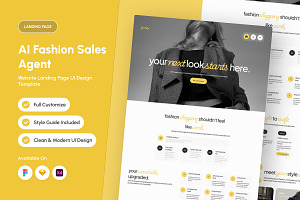 Fashop AI Fashion Sales Agen Landing, a Landing Page Template by productype1