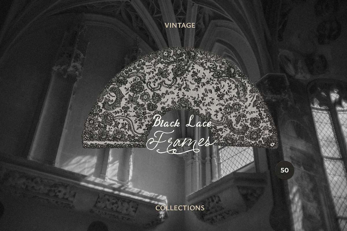 Vintage Black Lace Frames & Doilies, an Object Graphic by Lana Elanor (Photo 2 of 20)