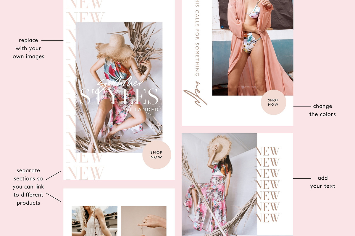 Neutral Blush Fashion Email Template, an Email Template by KikiBunnyCreative (Photo 2 of 7)