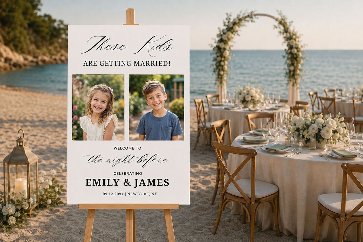 These Kids Are Getting Married.Canva, an Invitation Template by Arfis (Photo 9 of 10)