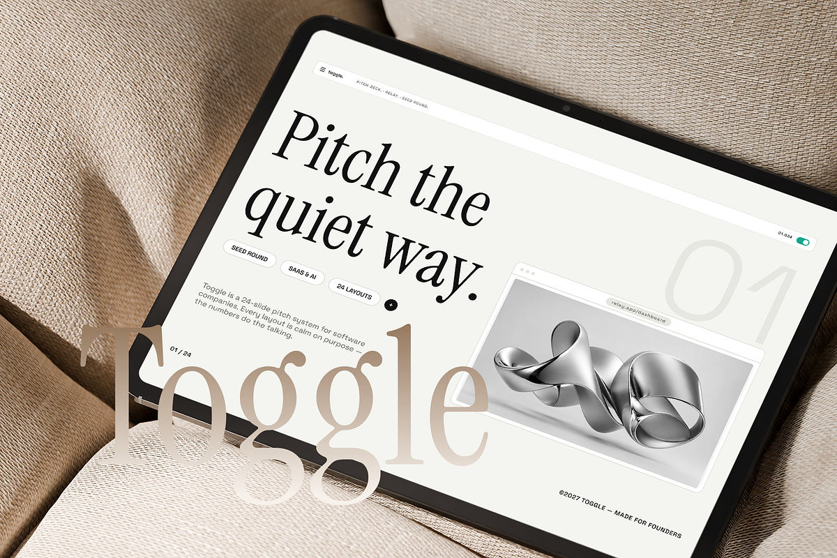 Toggle - SaaS Pitch Deck Template, a Presentation Template by xStudio (Photo 1 of 5)