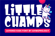 Little Champs, a Sans Serif Font by ahweproject (Thumbnail 1 of 9)