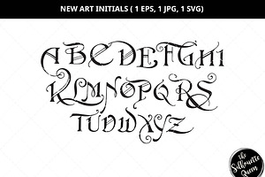 New Art Initials Vector