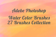 Water Color 27 Brushes for Photoshop