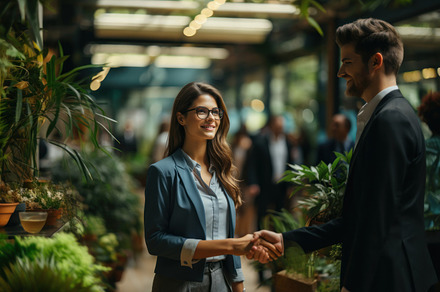 Successful business people shaking hands in office. Businessman, a Person Photo by AS photostudio