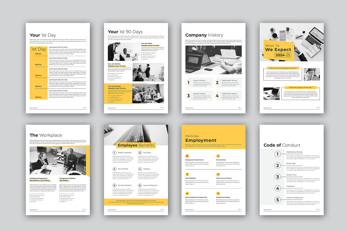 Employee Handbook Template, a Brochure Template by obayes (Photo 4 of 20)