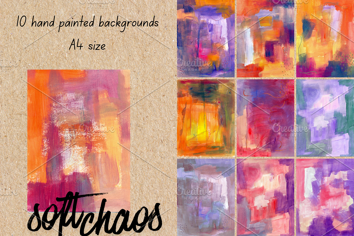 Vibrant Abstract Painted Textures, a Texture Illustration by Chantelle T Illustrations (Photo 7 of 7)