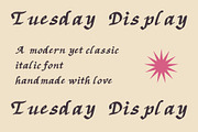 Tuesday Display Italic, a Handwritten Font by Eryn Rose Design (Thumbnail 4 of 9)