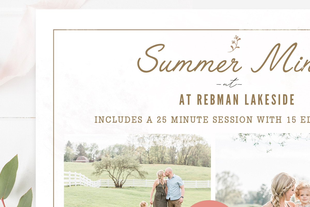 Mini Session Template PSD, a Flyer Template by By Stephanie Design
