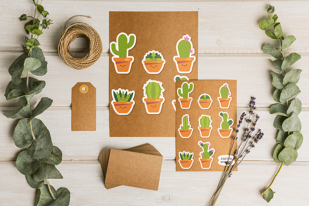 Cute succulents and cactus stickers, an Object Graphic by Sabina_Ava (Photo 3 of 6)