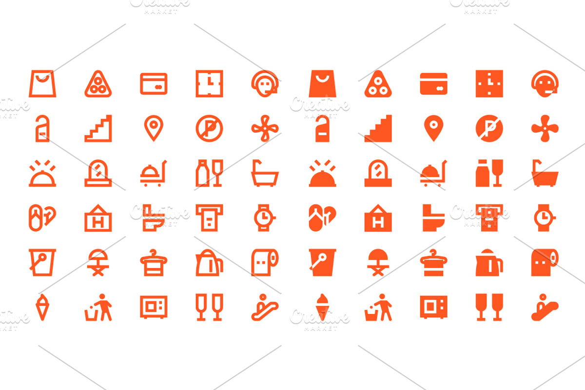 220 Hotel Services Material Icons, a Solid Icon by Creative Stall (Photo 5 of 5)