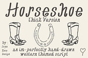 Horseshoe Thick Western Script, a Handwritten Font by Eryn Rose Design (Thumbnail 3 of 11)
