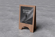 Wood Poster Stand Mockup, a Product Mockup by xavier_studio (Thumbnail 3 of 5)