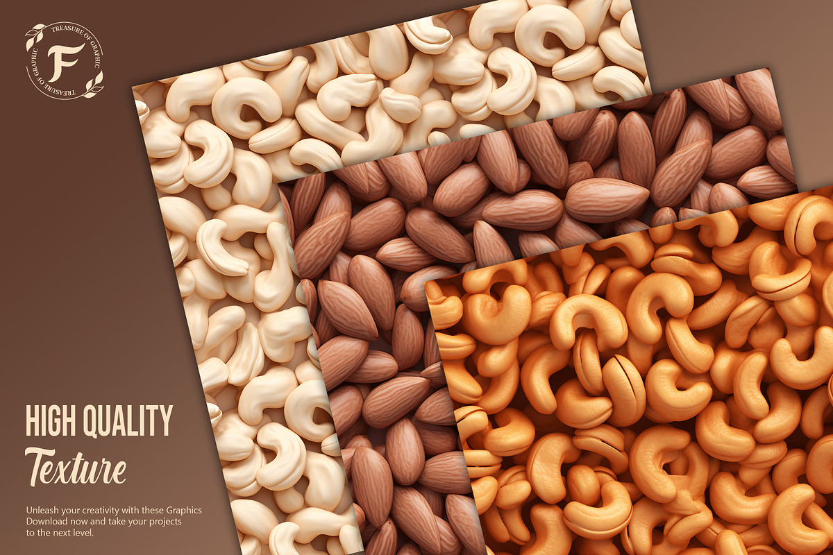Nuts Seamless Pattern, a Pattern Graphic by Forhadx5 (Photo 3 of 8)