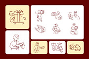 Animated Delivery HandDrawn Doodles, an Outline Icon by Vectors Market (Thumbnail 3 of 4)