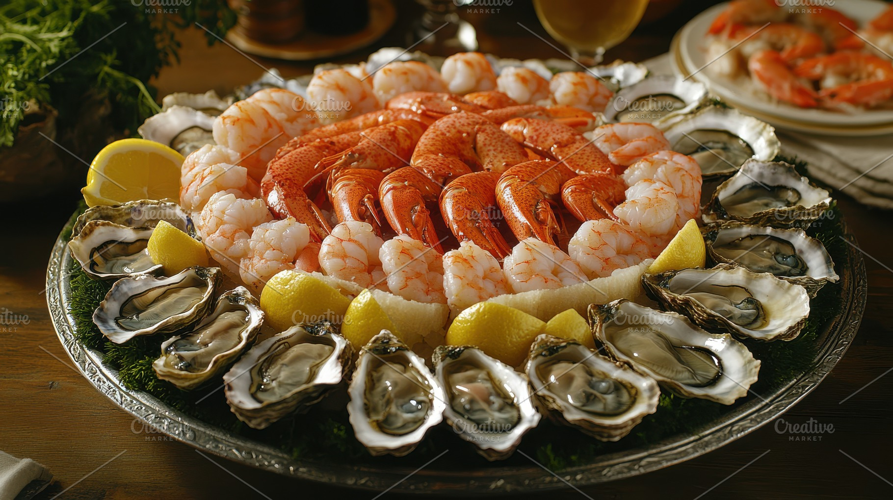 Seafood Platter: A Delicious assortm, a Food & Drink Photo by Pixeness Studio