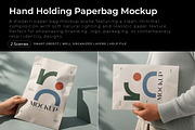 Hand Holding Paperbag Mockup, an Advertising Mockup by Pitchlook.Studio (Thumbnail 1 of 4)
