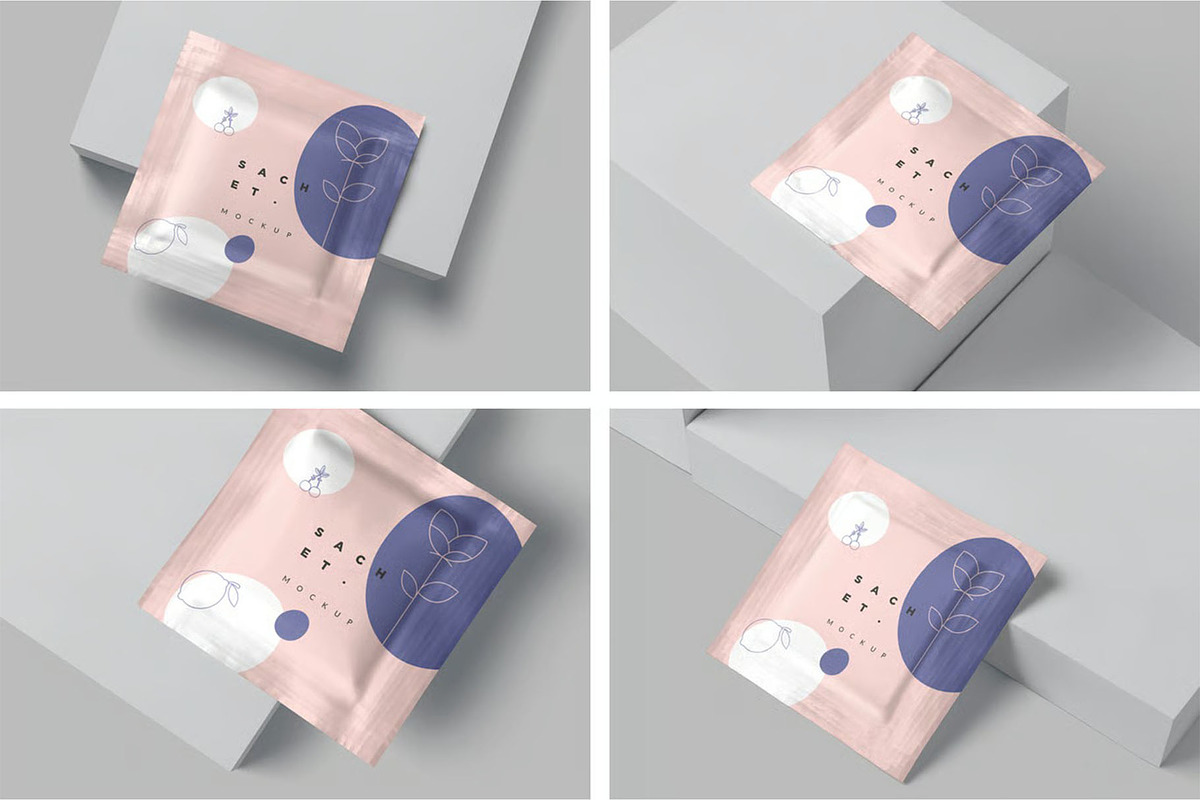 Sachet Mockup, a Packaging Mockup by megostudi0 (Photo 1 of 7)