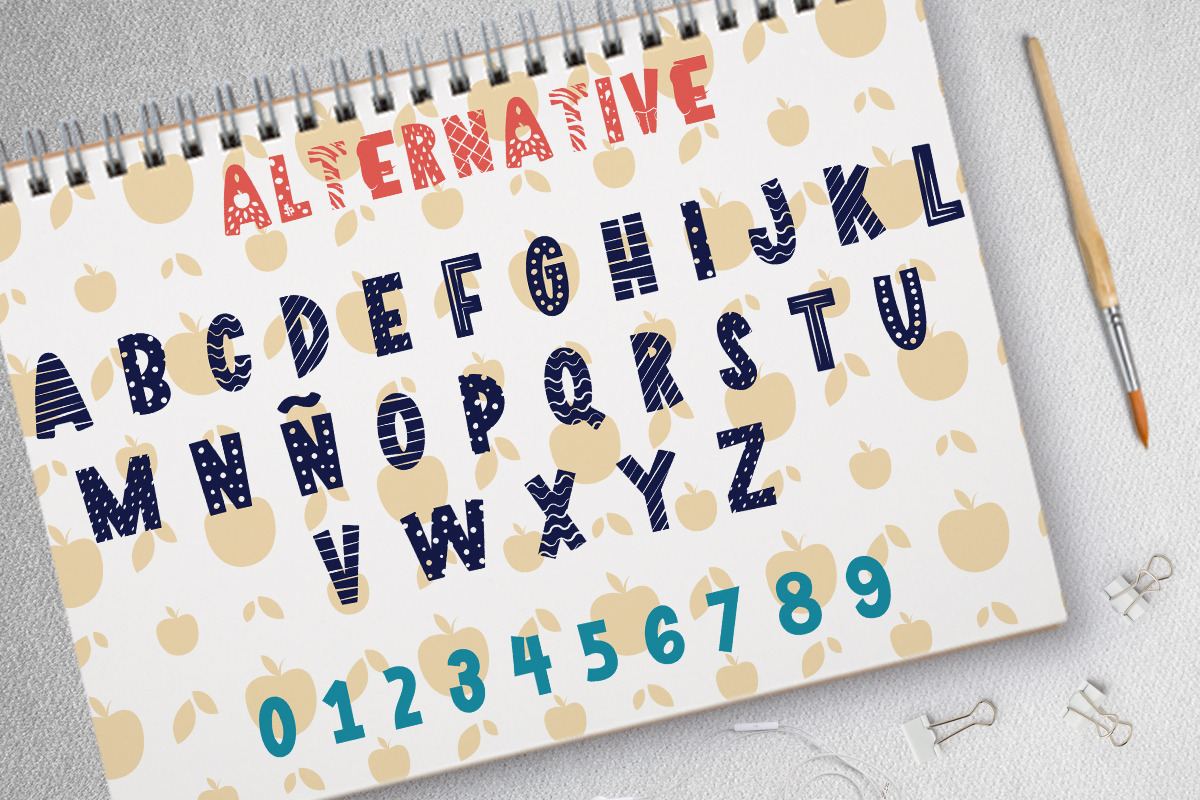 Pencil Case - Scandinavian kids font preview 3