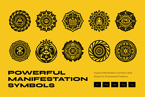 Powerful Manifestation Symbols, a Solid Icon by Creative Stall