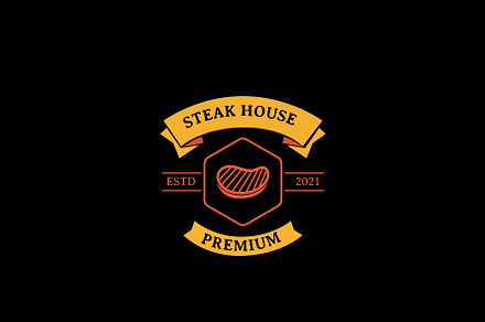 Premium Steak House Logo Design preview 3