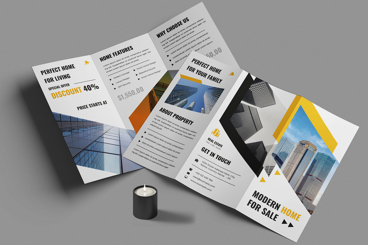 Real Estate Trifold Brochure, a Brochure Template by MightyDesign (Photo 2 of 7)