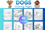 40 Dog Coloring Pages for Kids, an Animal Illustration by SimoDigitalArt (Thumbnail 2 of 5)