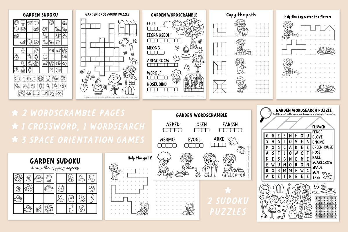 Garden coloring games and activities, an Education Illustration by Lexi Claus (Photo 7 of 16)
