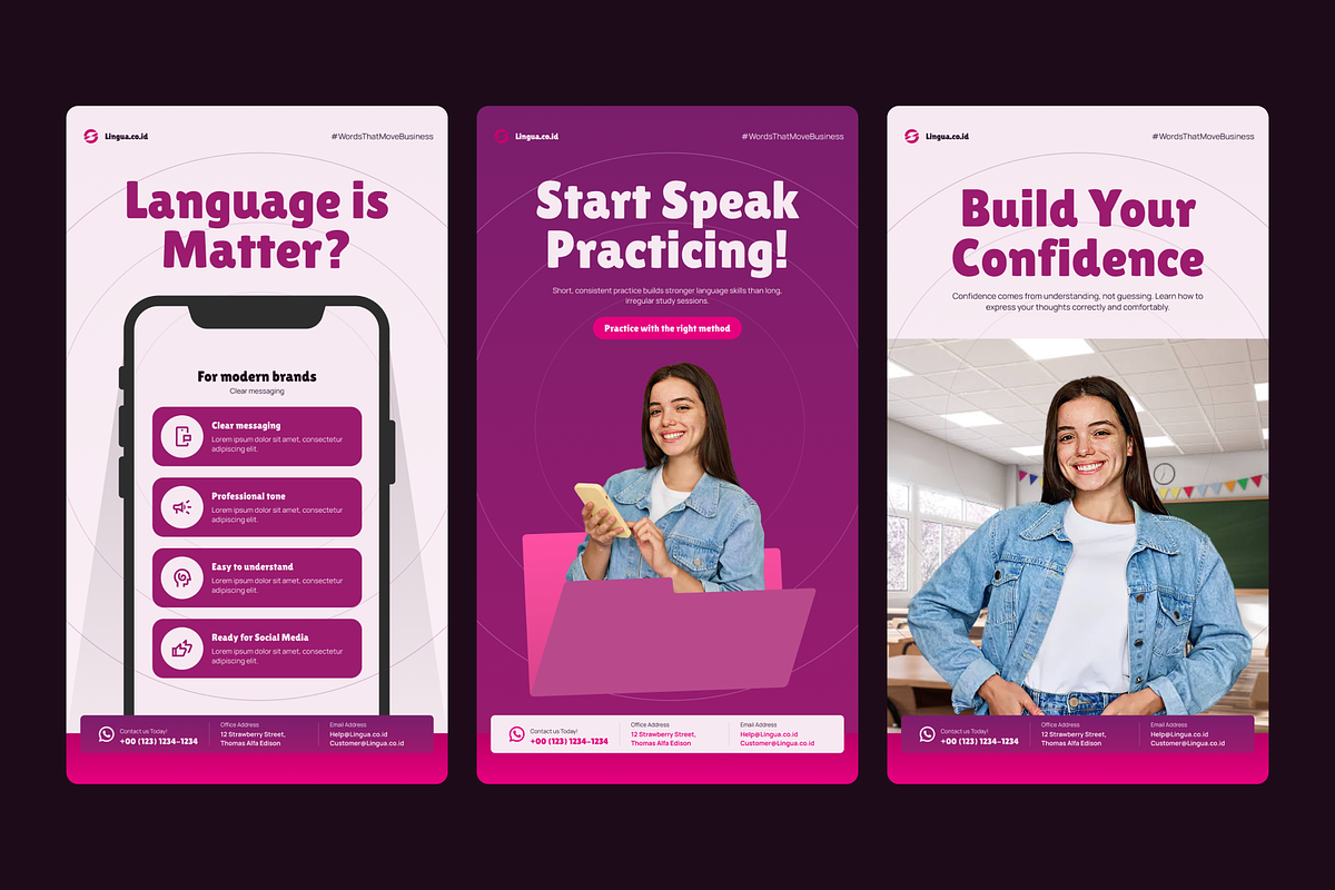 Lingua - Market Value Social Media, a Social Media Template by SLAB! Design (Photo 6 of 8)