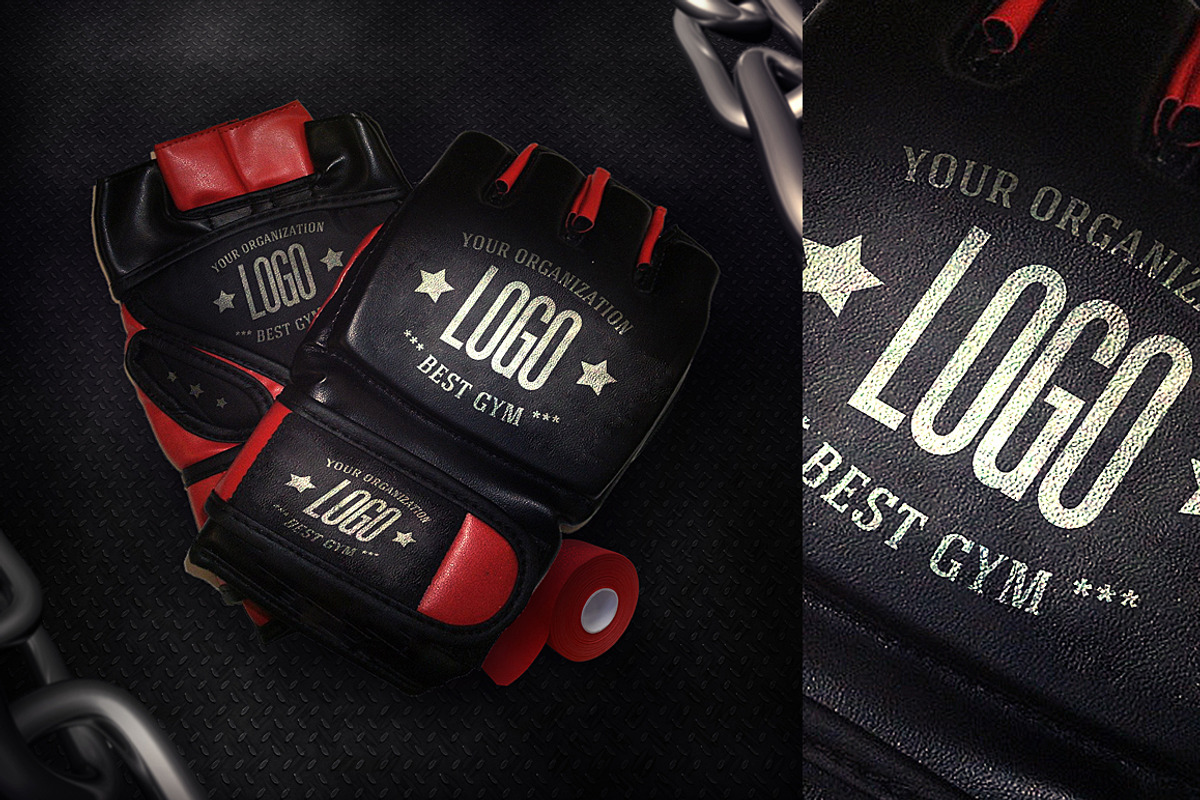 MMA Gloves - Mockup, an Advertising Mockup by VectorMedia (Photo 2 of 4)
