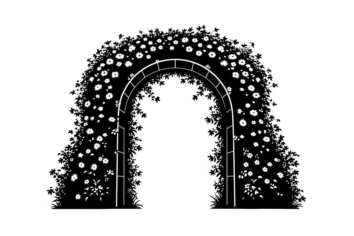 50 Garden Frame Silhouette Bundle, an Illustration by musafir_fashion (Photo 23 of 51)