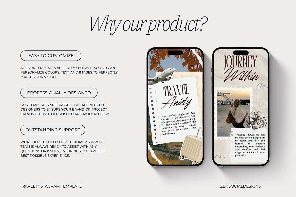 Travel Instagram Template, a Social Media Template by ZenSocialDesigns (Photo 5 of 9)