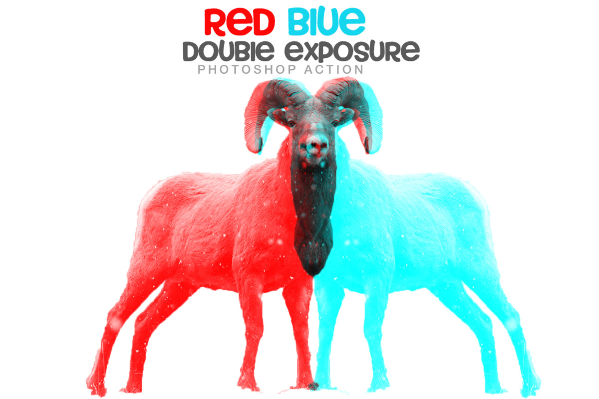 Red blue Double exposure Action, an Action Add-On by Ruslan Zelensky (Photo 3 of 5)