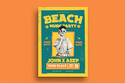 Green Retro Beach Music Party Flyer, a Flyer Template by megarez (Thumbnail 1 of 3)