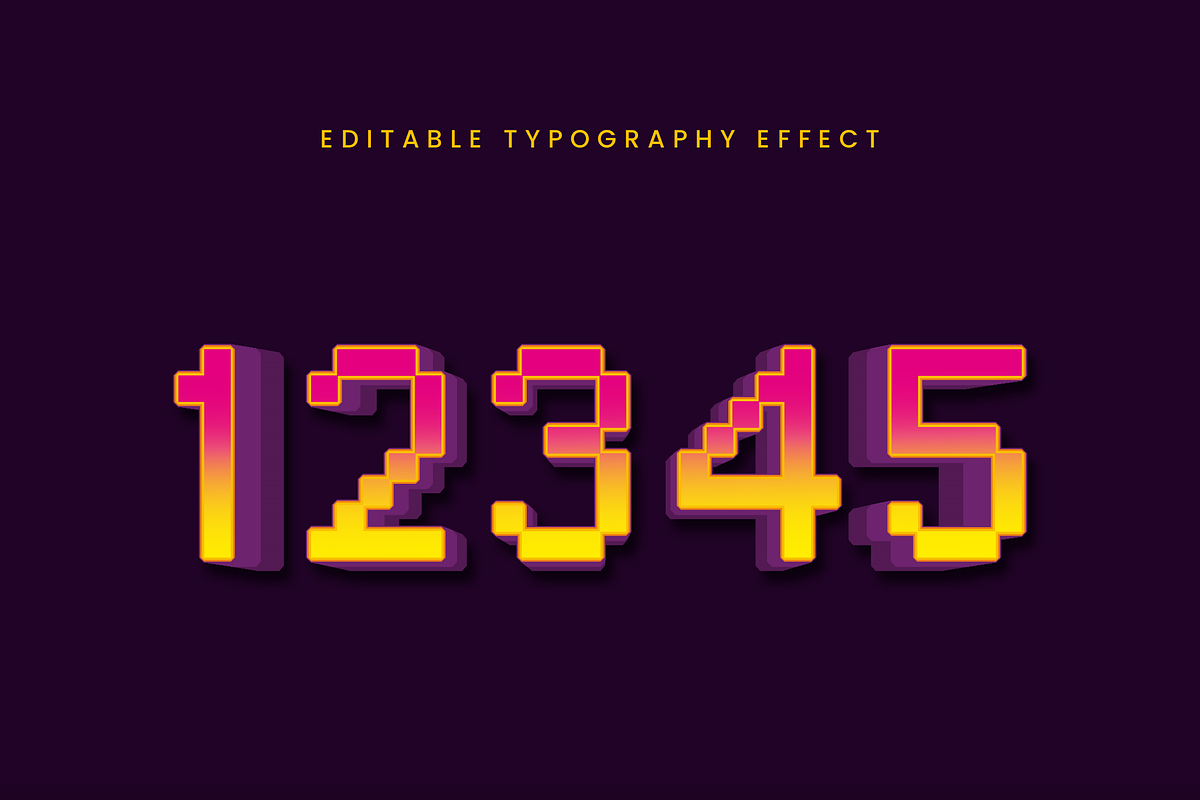 Retro Pixel Gradient Text Effect preview 2