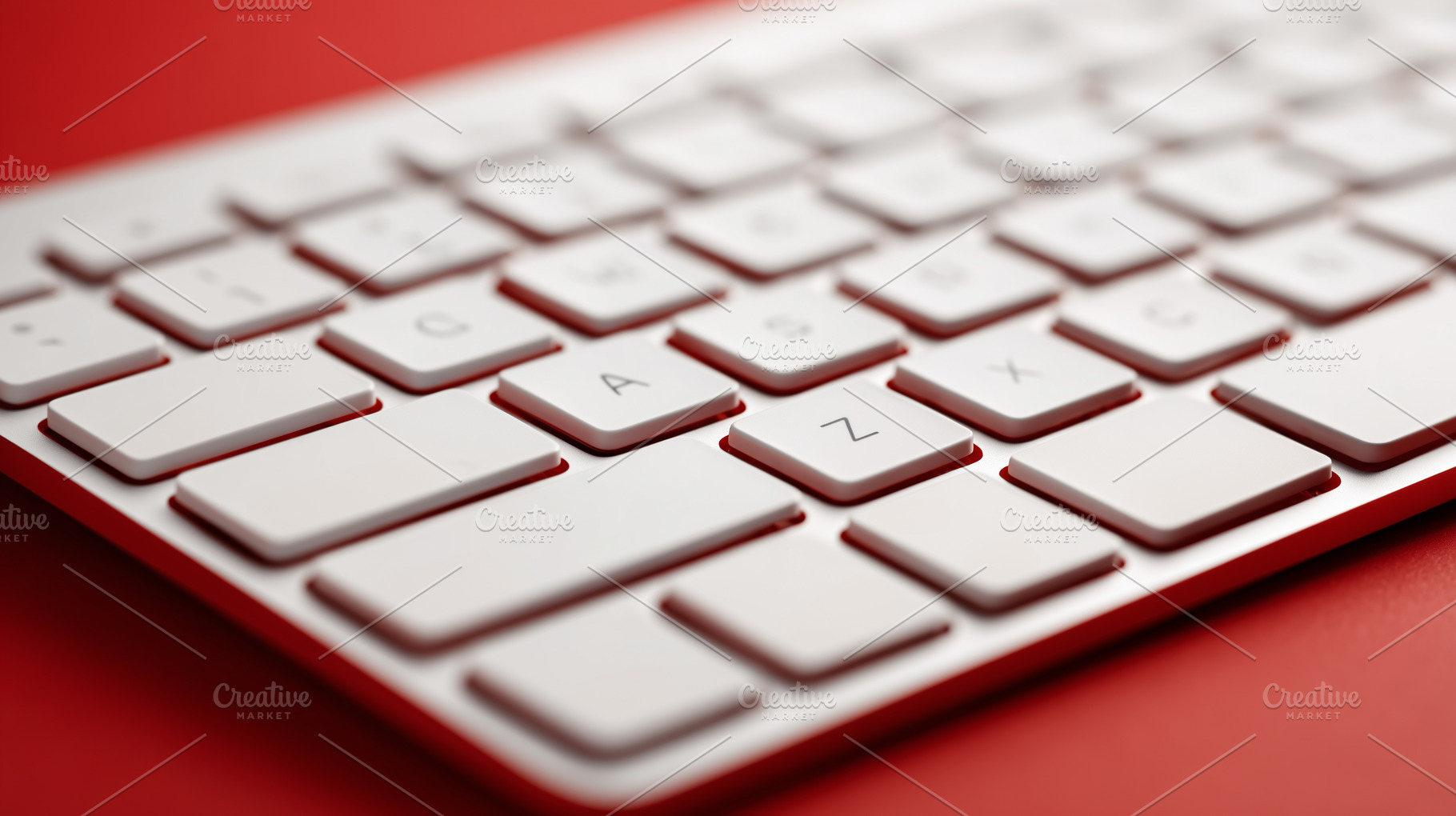 Modern white computer keyboard, a Technology Photo by MistyDay