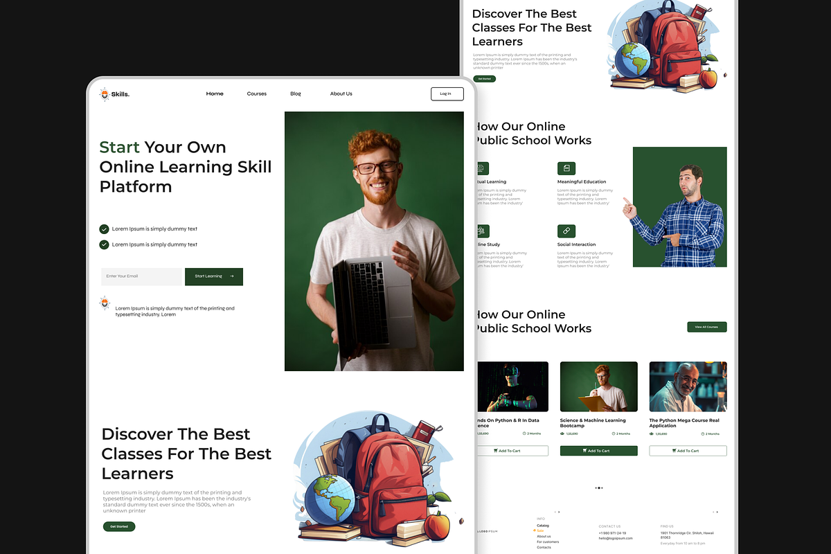Education Website Landing Page, an UI Kit Template by Hammad Arif (Photo 2 of 2)