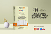 Notebook Journal Paper KDP Interiors, a Stationery Template by Graphic Template (Thumbnail 1 of 3)