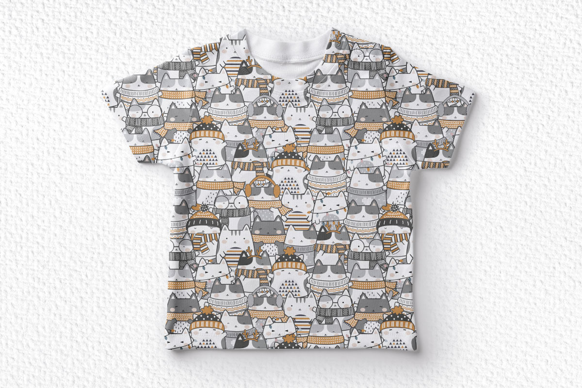 Winter cute cats pattern, a Pattern Graphic by lindoet23 (Photo 2 of 2)