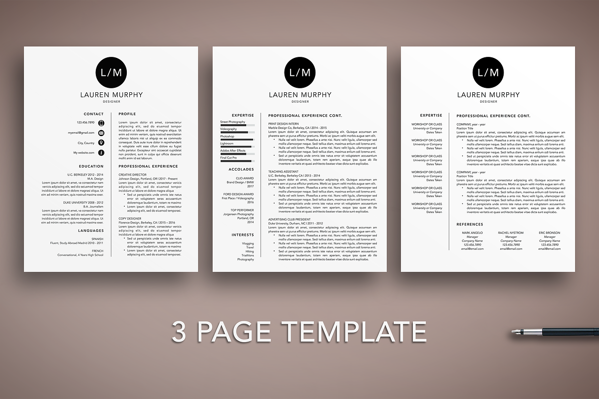 Modern Resume CV Template Teacher, a Resume Template by The Creative Resume (Photo 3 of 8)