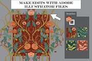 Autumn Boho William Morris Patterns, a Pattern Graphic by RachelStudio (Thumbnail 8 of 10)
