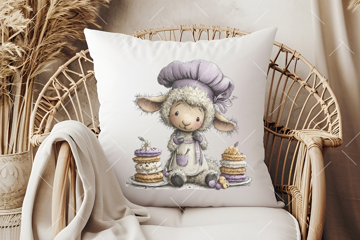 Whimsical Spring Sheep Clipart, an Illustration by OK Design (Photo 5 of 6)