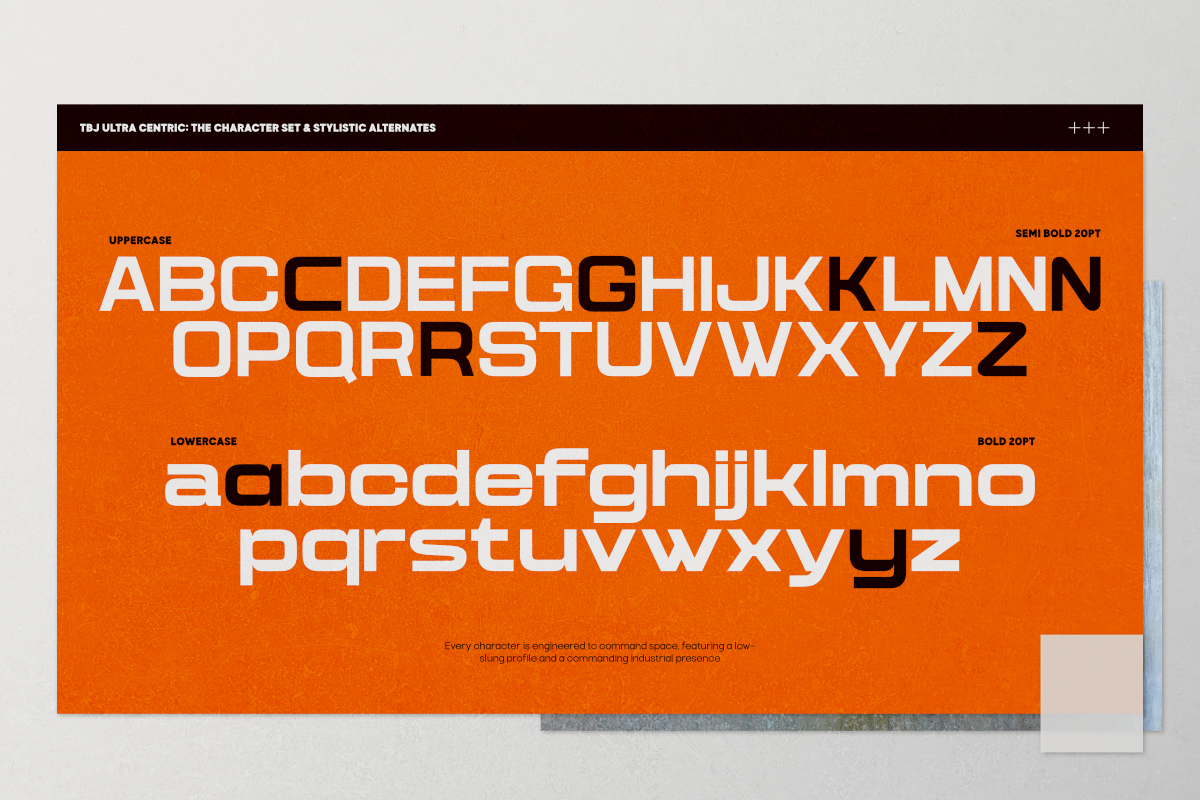 TBJ Ultra Centric Sans Expanded, a Sans Serif Font by Taboja Studio (Photo 4 of 14)